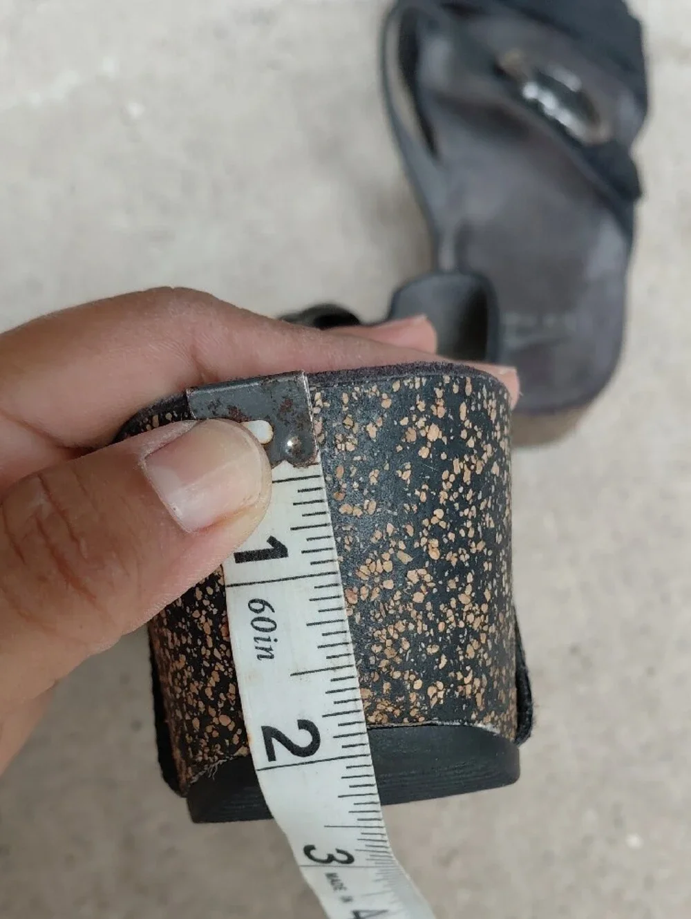 Dansko Black Leather Wedge Sandals with Cork-Textured Heel